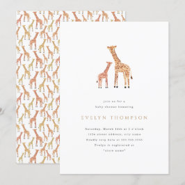 Giraffe Baby Shower Einladung