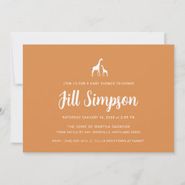 Giraffe Baby Shower Einladung