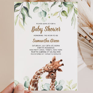 Giraffe Baby Shower Einladung
