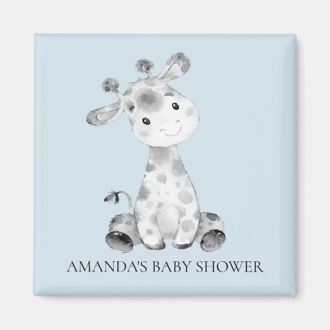 Giraffe Baby Shower Favor Magnet (Vorne)