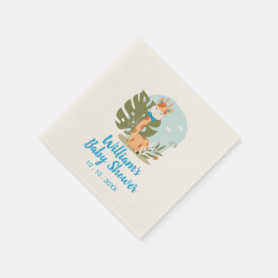 Giraffe Baby Shower Napkin (Boy Safari Animal) Serviette