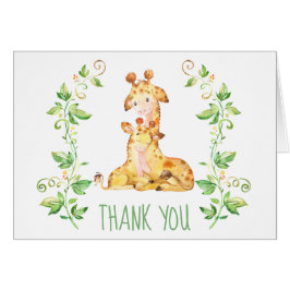 Giraffe Baby shower Party Merci Carte de note