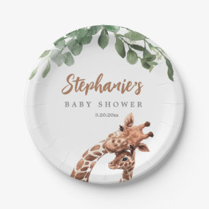 Giraffe Baby Shower Plate Pappteller