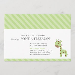 GIRAFFE  BABY SHOWING INVITATION EINLADUNG