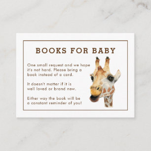 Giraffe Babydusche für Buchungsanfragen Beilage Ka Begleitkarte