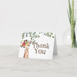 Giraffe Babydusche geklappt Dankeschön Karte