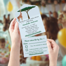 Giraffe Babydusche mit UAWG