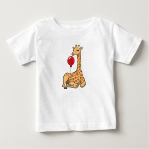 Giraffe Balloon Baby T-shirt
