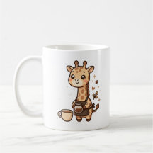 Giraffe-Barista-Kaffeetasse Cute Kawaii