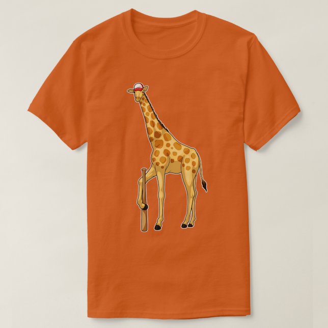 Giraffe Baseball Baseball T-Shirt (Design vorne)
