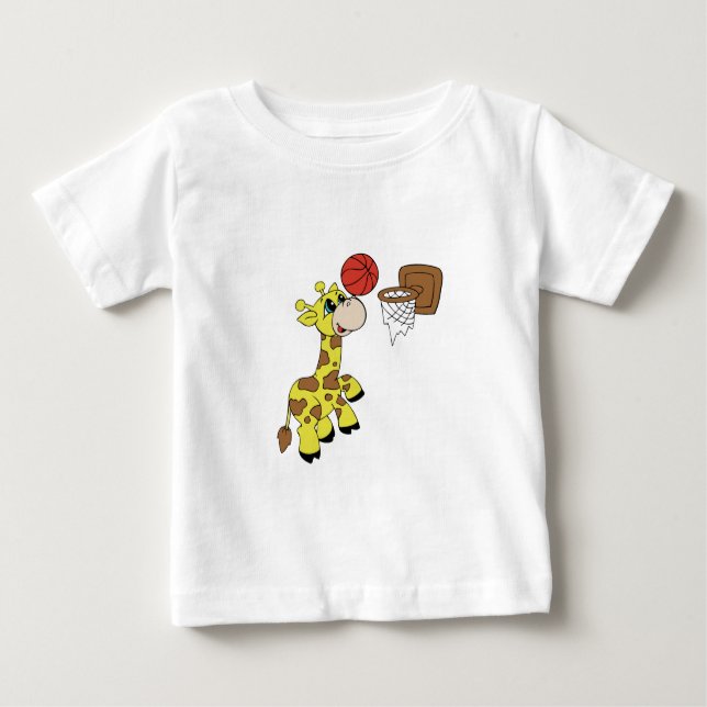 Giraffe Basketball T - Shirt und Geschenke (Vorderseite)