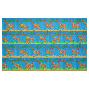 Giraffe - Baumwoll-Twill-Stoff Stoff
