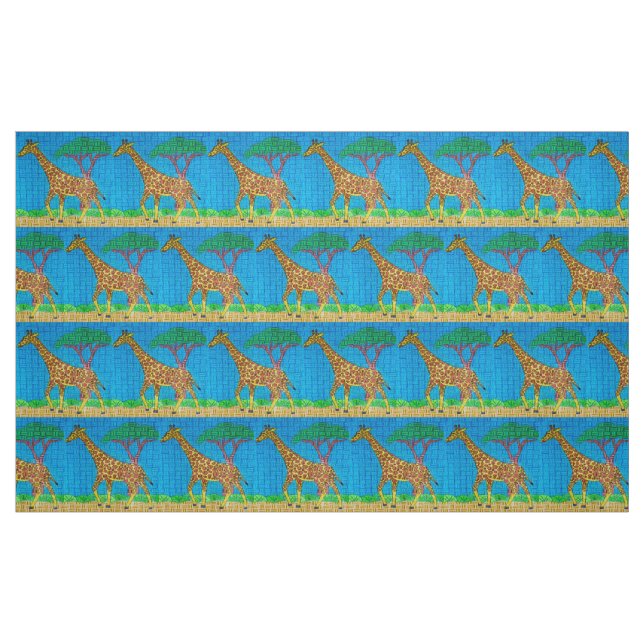 Giraffe - Baumwoll-Twill-Stoff Stoff (Fat Quarter (45,7 x 55,9 cm))