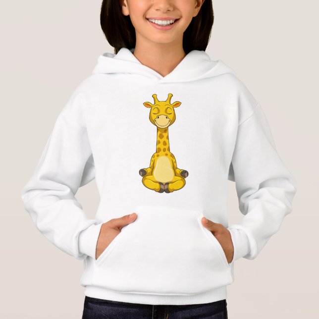 Giraffe bei der Yoga-Meditation Hoodie (Vorderseite)