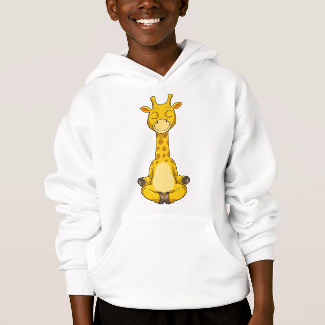 Giraffe bei der Yoga-Meditation Hoodie (Vorderseite)