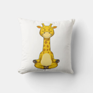 Giraffe bei der Yoga-Meditation Kissen