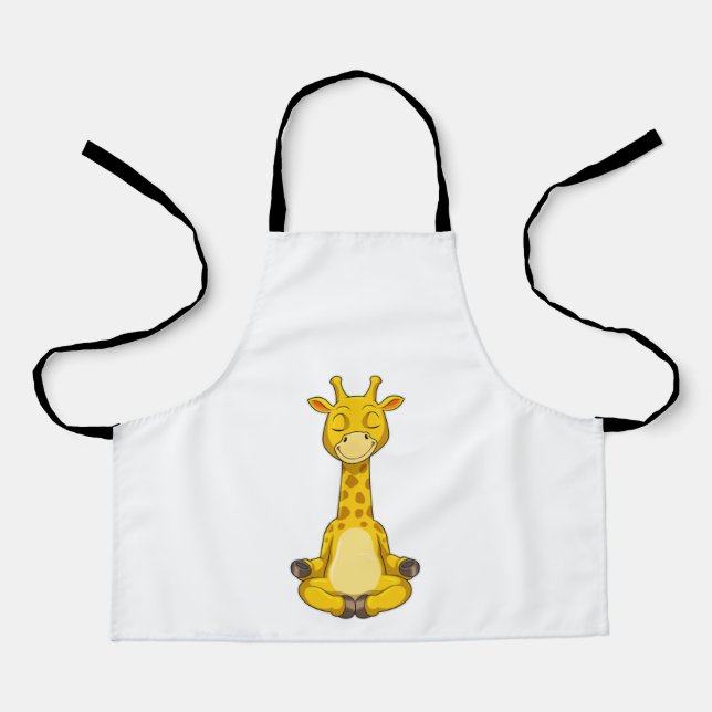 Giraffe bei der Yoga-Meditation Schürze (Vorderseite)
