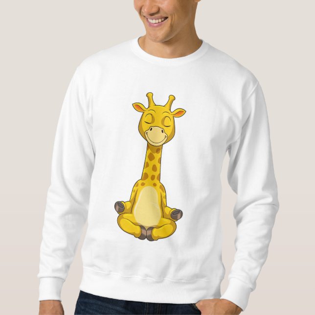 Giraffe bei der Yoga-Meditation Sweatshirt (Vorderseite)
