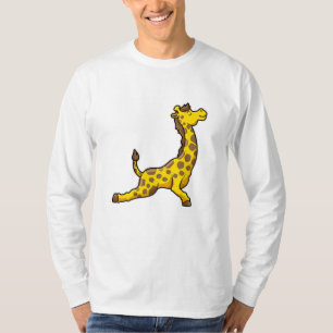 Giraffe bei Yoga Stretching Übungen Leg T-Shirt