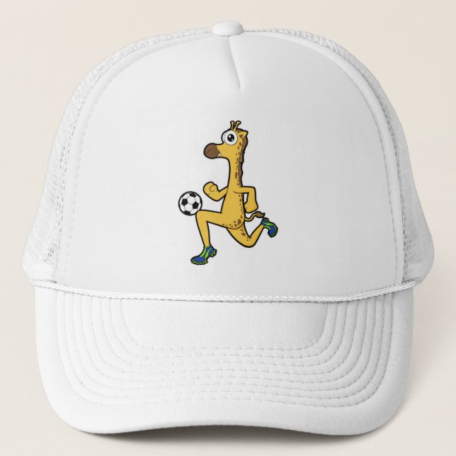 Giraffe beim Fußball-Sport Truckerkappe (Vorderseite)