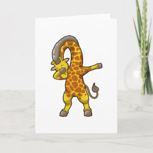 Giraffe beim Hip Hop Tanz Dab Karte