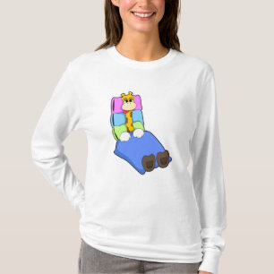 Giraffe beim Schlafen mit Blanket & Kissen T-Shirt