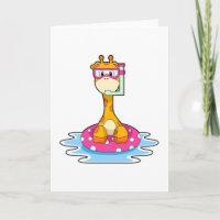 Giraffe beim Schnorcheln