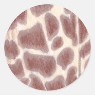 Giraffe beschmutzt Muster-Gewohnheits-Aufkleber Runder Aufkleber