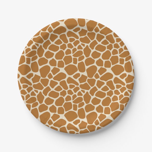 Giraffe beschmutzt PapierParty-Teller Pappteller (Vorderseite)