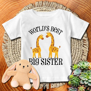 Giraffe 🦒Beste große Schwester der Welt   Große S Baby T-shirt