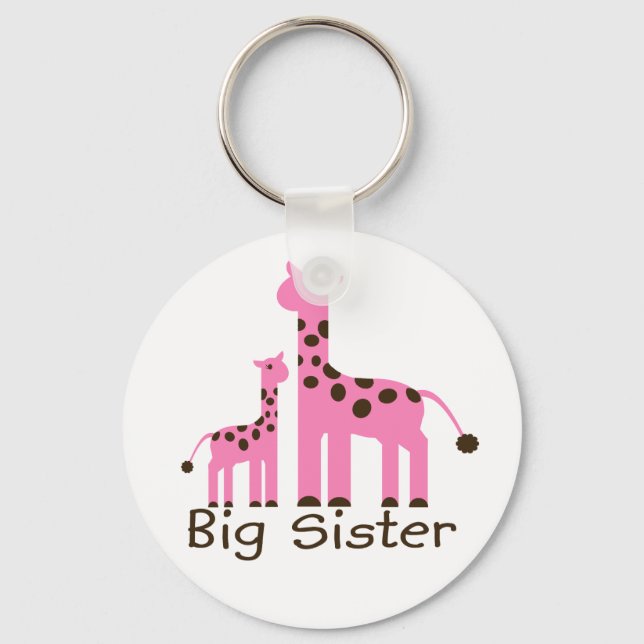 Giraffe Big Sister Schlüsselanhänger (Vorderseite)