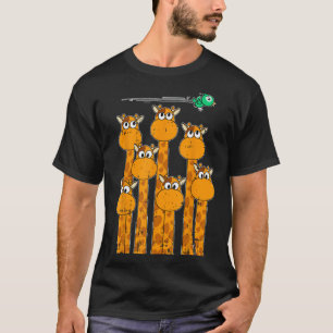 Giraffe Bird Animals Niedlich Wildlife Safari T-Shirt