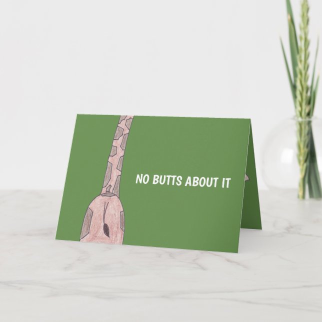 Giraffe Birthday Card Karte (Vorderseite)