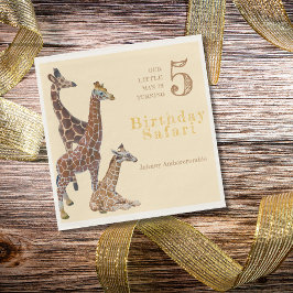 Giraffe Birthday Safari Serviette