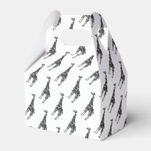 Giraffe Black und Gray Silhoutte Geschenkschachtel