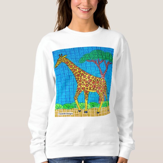 Giraffe (blanche) - Sweatshirt femme (Devant)