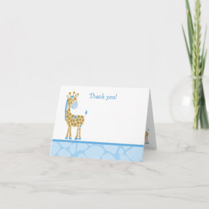 Giraffe Bleue Plier Merci Note