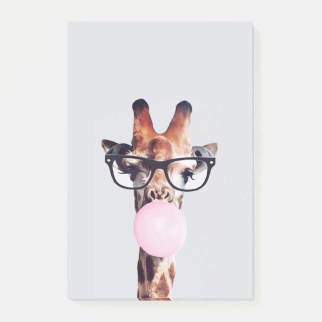 Giraffe Blflüge Post-it Klebezettel (Vorderseite)