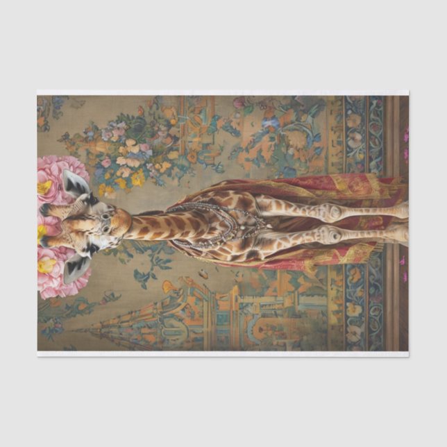 Giraffe Blossoms Seidenpapier (Vorderseite)