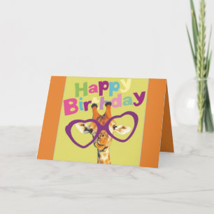 Giraffe Bonne Carte d'Anniversaire
