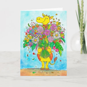 Giraffe-Bouquet-Grußkarte von Nicole Janes Karte