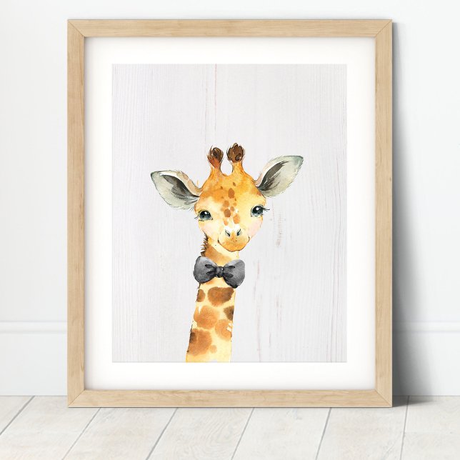 Giraffe Bowtie Safari Dschungel Kinderzimmer Kunst Poster (Von Creator hochgeladen)