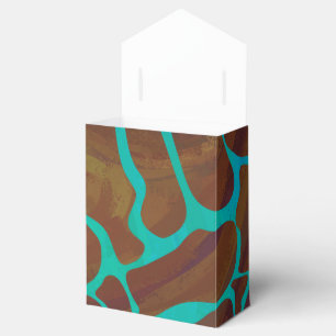 Giraffe, braun und Aquamarin Geschenkschachtel