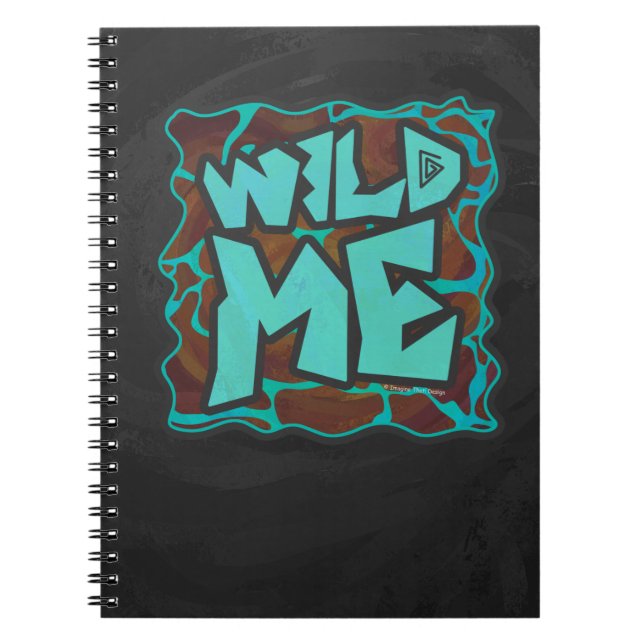 Giraffe, braun und Aquamarin Notizblock (Vorderseite)