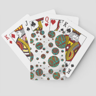 Giraffe, braun und Aquamarin Spielkarten