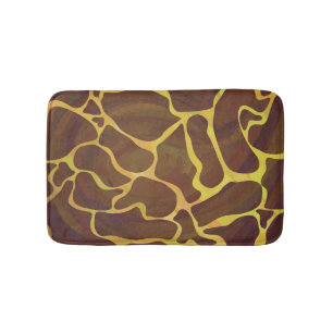 Giraffe, braun und gelb badematte