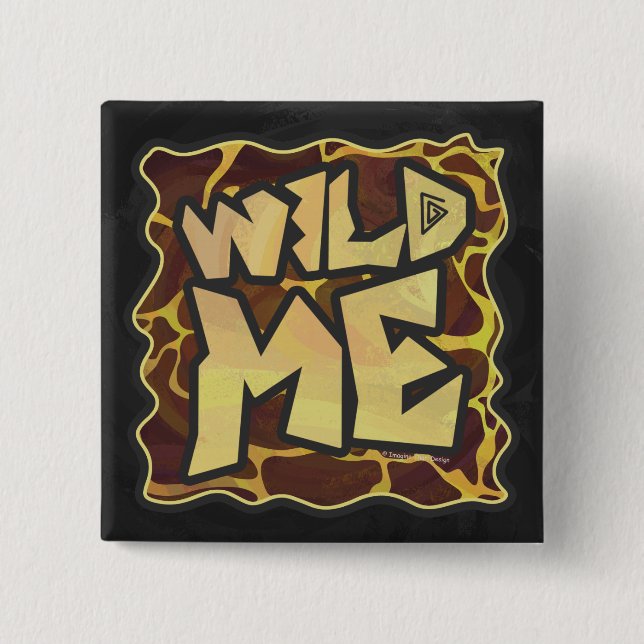 Giraffe, braun und gelb button (Vorderseite)