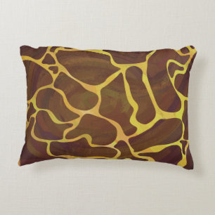 Giraffe, braun und gelb dekokissen
