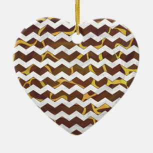 Giraffe, braun und gelb keramikornament