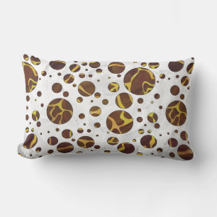 Giraffe, braun und gelb lendenkissen